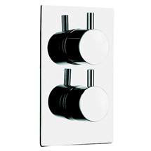 Cruze Twin Round Concealed Shower Valve - Chrome