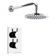 Cruze Concealed Shower Valve with Wall Mounted Fixed Round Head - Chrome
