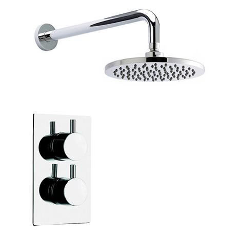 Cruze Concealed Shower Valve With Wall Mounted Fixed Round Head ...