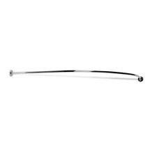 Corner Bath Shower Curtain Rail - Nickel - 2 Tube Size Options