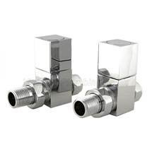 Cubex Square Radiator Valves - Straight