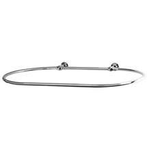 Traditional Oval D Shaped 1200 x 730mm Shower Curtain Rail - Chrome
