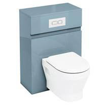 Aqua Cabinets - W600 x D300mm Wall Hung WC Unit with pan, cistern & flush plate - Ocean
