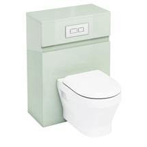 Aqua Cabinets - W600 x D300mm Wall Hung WC Unit with pan, cistern & flush plate - Reef