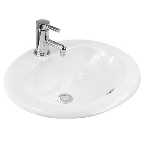 Dover 1TH Round Inset Counter Basin - 520 x 450mm - DO001