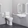 Doc M Pack - Disabled Bathroom Toilet, Basin and Grab Rails - White