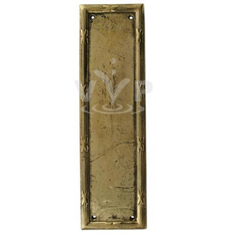 Traditional Solid Brass Door Push Plate - Antique finish - DP-003