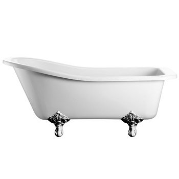 Burlington Harewood 1700mm Slipper Bath with Traditional Chrome Legs