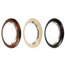 Endon Enluce Flush Round Wooden Rimmed Light Fitting - 3 Colour Options