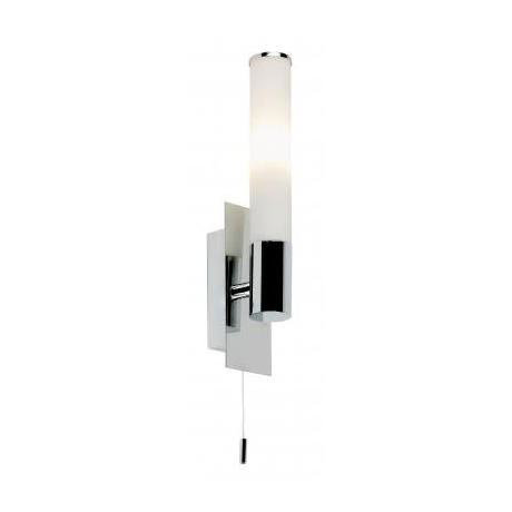 Endon - Enluce Single Wall Light with Opal Glass &amp Pull Switch - Polished Chrome - EL-256-WB