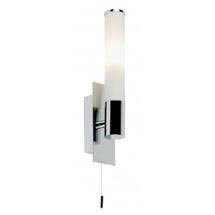 Endon - Enluce Single Wall Light with Opal Glass & Pull Switch - Polished Chrome - EL-256-WB
