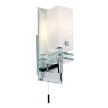Endon - Enluce Mirror Backed Squared Light Fitting with Pull String - Chrome - EL-286-WB