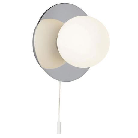 Endon - Enluce Orb Wall Light Fitting with Pull String - Chrome - EL-392-1CH