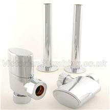 Victorian Plumbing Ellipse Oval Radiator Valve Kit (pair) - Angled