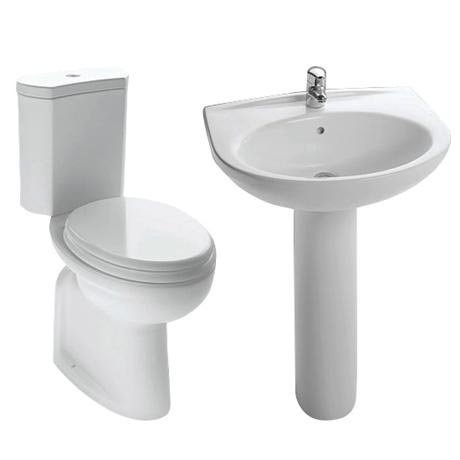 Hatria - Erika 4 Piece Ceramic 1TH Bathroom Suite
