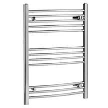 Etna Curved 11 Bar Heated Towel Rail 600 x 800mm - Chrome