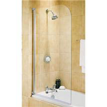 Aqualux - Euro 1/2 Framed Radius Bath Screen - AQU-EURO-HALF