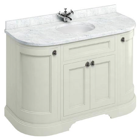 Burlington 134 4Door Curved Vanity Unit amp; Minerva Worktop with Basin 