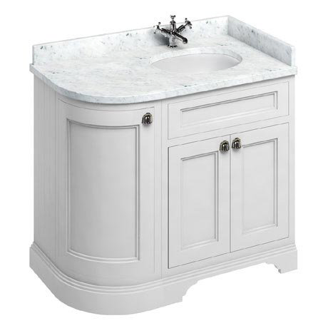 Burlington 100 3Door Corner Vanity Unit amp; Minerva Worktop with Basin 
