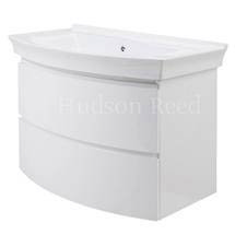 Hudson Reed 800 Canopy Wall Mounted 2 Drawer Basin & Cabinet - White - FCA009