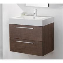 Relax Wall Mounted Basin & Cabinet - Oak Finish - FRE002