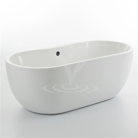 1650 x 750 Luxury Modern Double Ended Curved Freestanding Bath