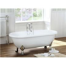  1700 x 750 Luxury Double Ended Freestanding Bath with Chrome Leg Set