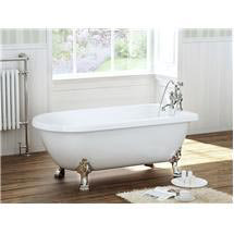  York 1470 x 730 Luxury Freestanding Single Ended Bath with Chrome Lion Feet