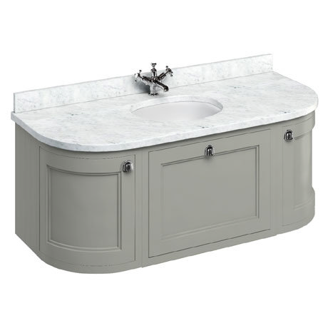  Bathroom Furniture Range › Burlington Wall Hung 134 Curved Vanity