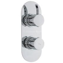 Hudson Reed Grace Twin Concealed Thermostatic Shower Valve - Round Plate - GRA3410