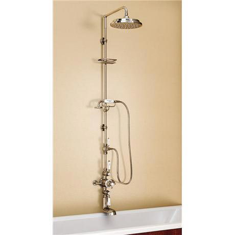 Burlington Avon Birkenhead Shower Valve with Spout-Shower Kit and Telephone Handset - H112-BI