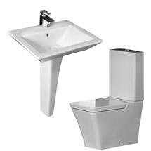 RAK Opulence 4-Piece Set -Toilet & 58cm His Basin - 1TH - White