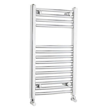 Ultra Chrome Curved Cloakroom Ladder Heated Towel Rail 400 x 700mm - HK368