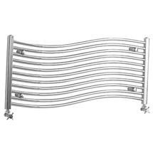 Designer Radiator with Sloping Curves 500 x 1200mm - Chrome - Ex DisplayDesigner Radiator with Slopi