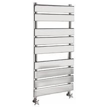 Flat Panel 9 Bar Heated Towel Rail 950 x 500mm - Chrome - Ex Display