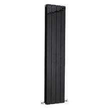 Lightweight Aluminium Radiator 1500 x 318mm - High Gloss Black - Ex Display