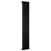 Vertical Single Panel Radiator 1800 x 304mm - High Gloss Black - Ex Display
