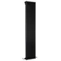 Vertical Single Panel Radiator 1500 x 304mm - High Gloss Black - Ex Display