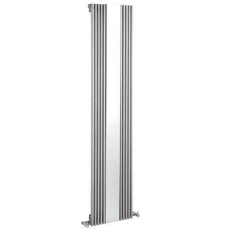 Designer Radiator with Mirror 1800 x 420mm - Silver - Ex Display
