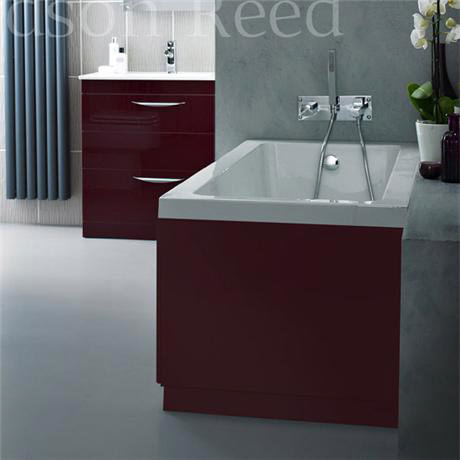 Hudson Reed High Gloss Burgundy End Bath Panel - 3 Size Options