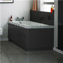 Hudson Reed High Gloss Grey End Bath Panel - 3 Size Options
