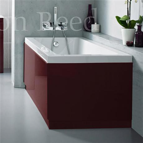 Hudson Reed High Gloss Burgundy Side Bath Panel - 5 Size Options