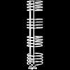 Contemporary Coil 16 Ring Heated Towel Rail