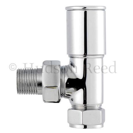 Hudson Reed Modern Chrome Radiator Valves - Angled - HT319