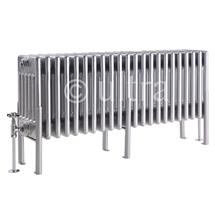 Ultra Colosseum 6 Column Radiator 480 x 1011mm w/ Legs - High Gloss Silver