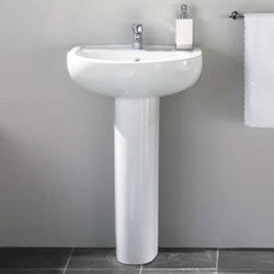 Impact 1 Tap Hole 550 Basin and Pedestal Set