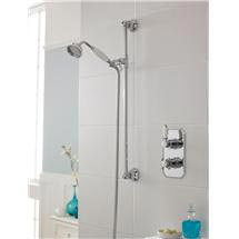 Edwardian Twin Concealed Thermostatic Shower Valve w/ Slider Rail Kit
