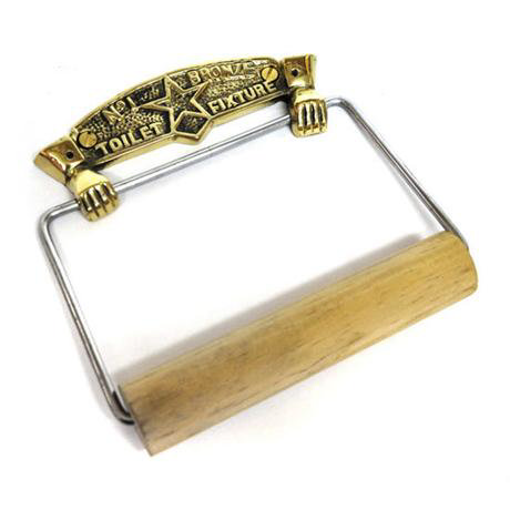 Brass Famous No1 Toilet Roll Fixture - J301