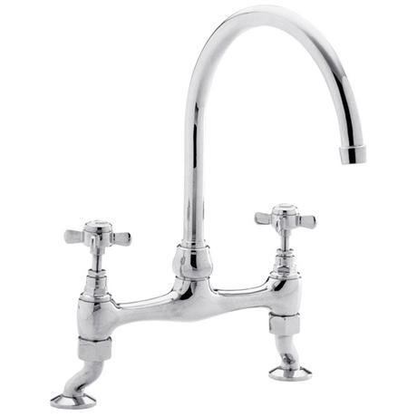 Contemporary Dualflow Bridge Sink Mixer