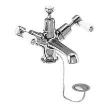 Burlington Kensington Taps - Chrome Basin Mixer with Plug & Chain - KE5